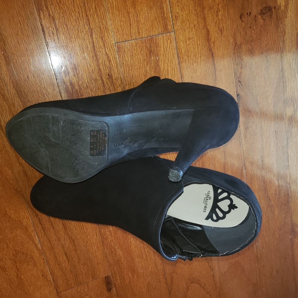 Fergalicious Black Bootie Heels